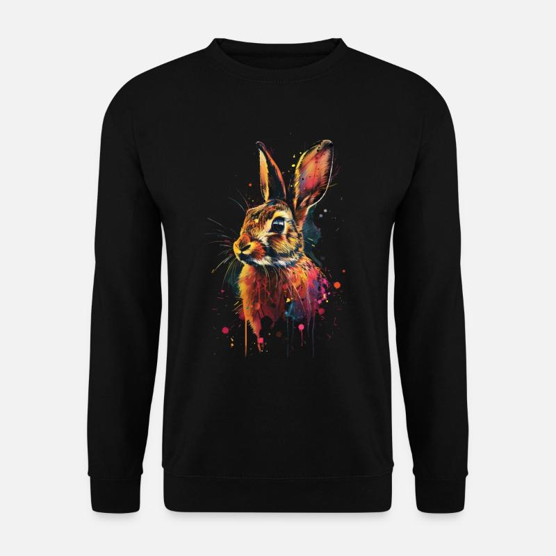 Kaninchen - Unisex Pullover - Schwarz