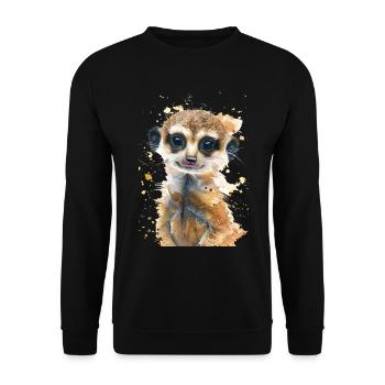 Suricate - Sweat-shirt Unisexe - noir - Devant - Alina (178cm) & Michal (187cm)