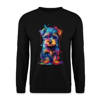Chien - Sweat-shirt Unisexe - noir - Devant - Alina (178cm) & Michal (187cm)