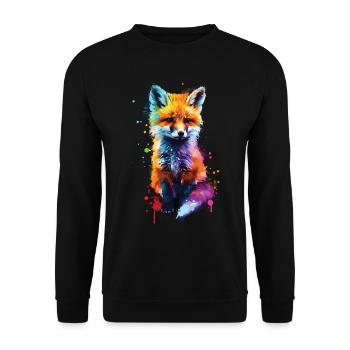 Fuchs - Unisex Pullover - Schwarz - Vorne - Alina (178cm) & Michal (187cm)