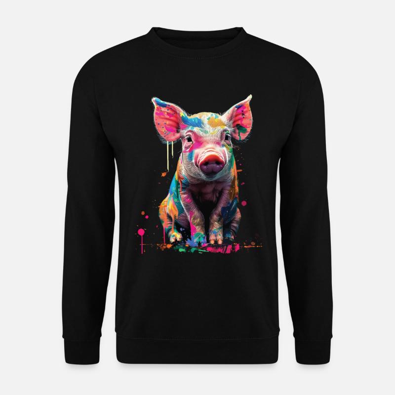 Schwein - Unisex Pullover - Schwarz