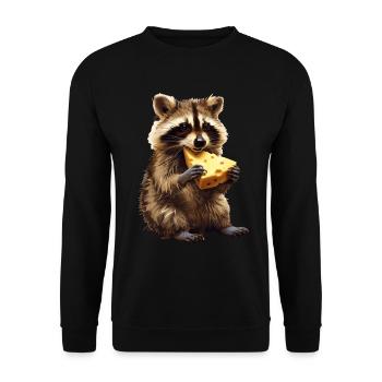 Raccoon - Unisex Sweatshirt - black - Front - Alina (178cm) & Michal (187cm)