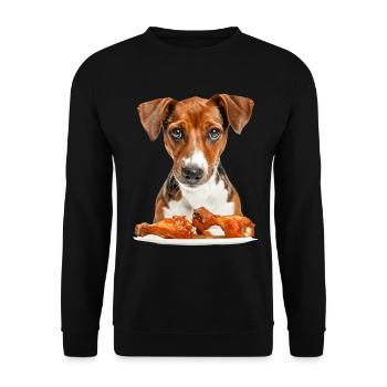 Chien - Sweat-shirt Unisexe - noir - Devant - Alina (178cm) & Michal (187cm)
