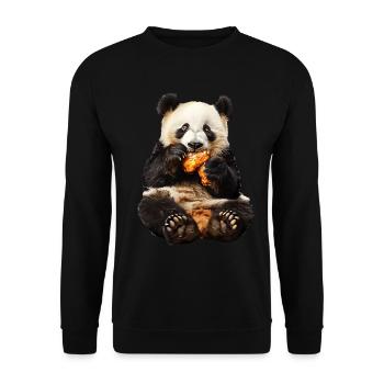 Panda - Sweat-shirt Unisexe - noir - Devant - Alina (178cm) & Michal (187cm)