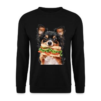 Chien - Sweat-shirt Unisexe - noir - Devant - Alina (178cm) & Michal (187cm)