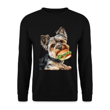 Chien - Sweat-shirt Unisexe - noir - Devant - Alina (178cm) & Michal (187cm)