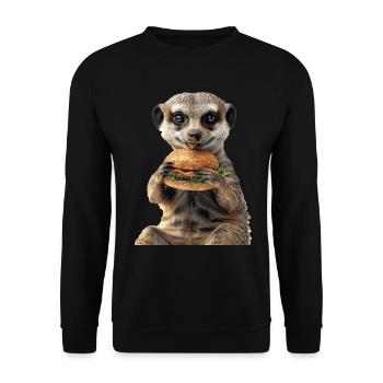 Suricate - Sweat-shirt Unisexe - noir - Devant - Alina (178cm) & Michal (187cm)