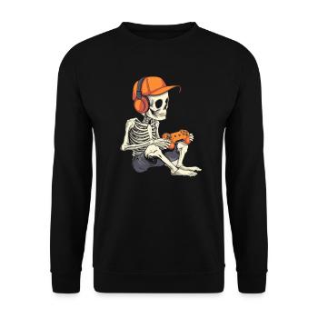 Skelett Halloween Gamer Gaming Junge Kinder Boy - Unisex Pullover - Schwarz - Vorne - Alina (178cm) & Michal (187cm)