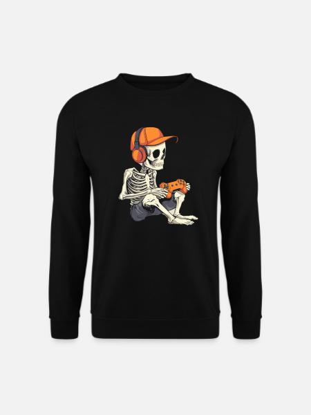 Squelette Halloween Gamer Gaming Garçon Enfants Garçon - Sweat-shirt Unisexe - noir