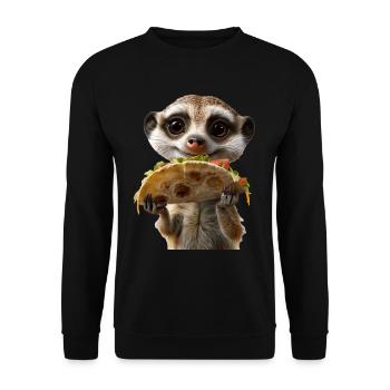 Suricate - Sweat-shirt Unisexe - noir - Devant - Alina (178cm) & Michal (187cm)