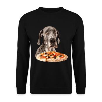 Great Dane - Unisex Sweatshirt - black - Front - Alina (178cm) & Michal (187cm)