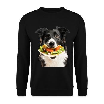 Border Collie - Unisex Sweatshirt - black - Front - Alina (178cm) & Michal (187cm)