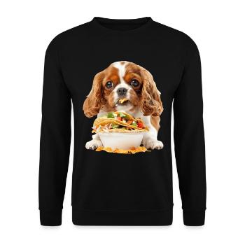 Cavalier King Spaniel - Unisex Sweatshirt - black - Front - Alina (178cm) & Michal (187cm)