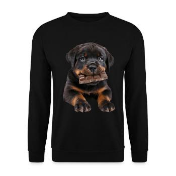 Rottweiler - Sweat-shirt Unisexe - noir - Devant - Alina (178cm) & Michal (187cm)
