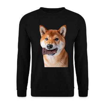 Shiba Inu - Unisex Sweatshirt - black - Front - Alina (178cm) & Michal (187cm)