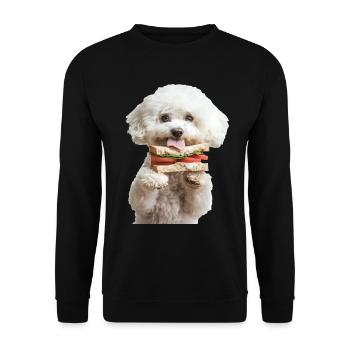 Bichon Frisé - Unisex Sweatshirt - black - Front - Alina (178cm) & Michal (187cm)