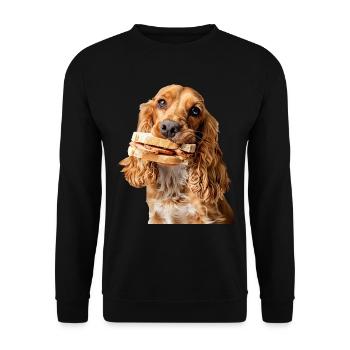 Cocker Spaniel - Sweat-shirt Unisexe - noir - Devant - Alina (178cm) & Michal (187cm)