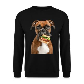 Boxeur - Sweat-shirt Unisexe - noir - Devant - Alina (178cm) & Michal (187cm)