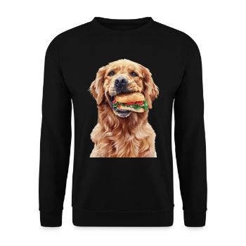 Golden retriever - Sweat-shirt Unisexe - noir - Devant - Alina (178cm) & Michal (187cm)
