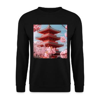 Japan - Unisex Pullover - Schwarz - Vorne - Alina (178cm) & Michal (187cm)