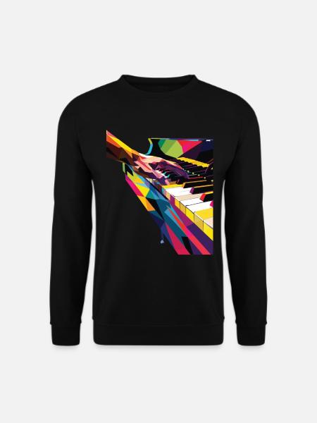 Klavier - Unisex Pullover - Schwarz
