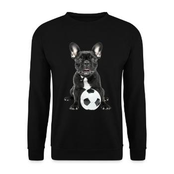 Bouledogue français - Sweat-shirt Unisexe - noir - Devant - Alina (178cm) & Michal (187cm)