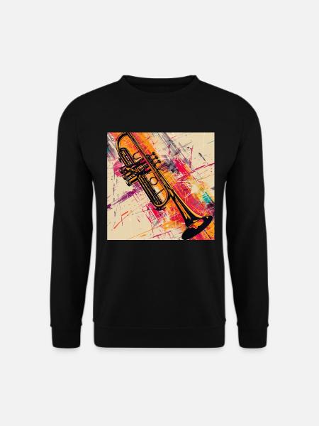 Trompete - Unisex Pullover - Schwarz