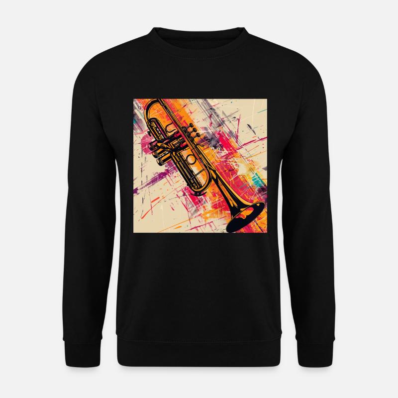 Trompete - Unisex Pullover - Schwarz
