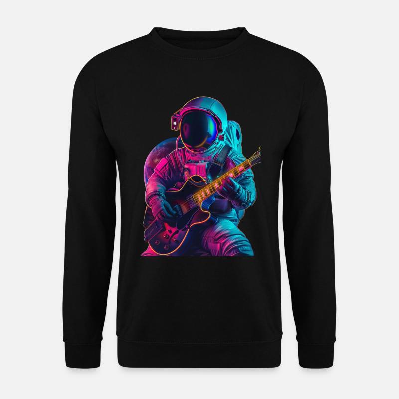 Astronaut Gitarre - Unisex Pullover - Schwarz