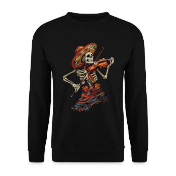 Squelette de violon mexicain - Sweat-shirt Unisexe - noir - Devant - Alina (178cm) & Michal (187cm)