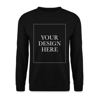 Votre design ici. Sans image, seulement le dicton. - Sweat-shirt Unisexe - noir - Devant - Alina (178cm) & Michal (187cm)