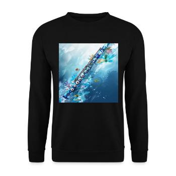 Flûte de poisson - Sweat-shirt Unisexe - noir - Devant - Alina (178cm) & Michal (187cm)