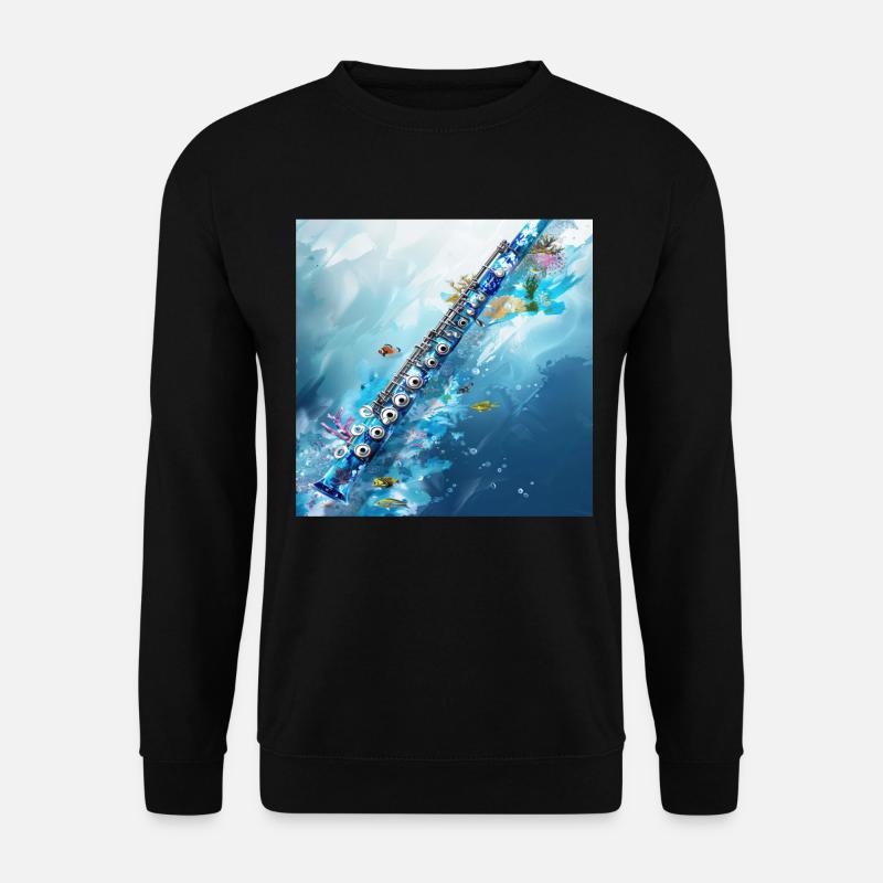 Flûte de poisson - Sweat-shirt Unisexe - noir