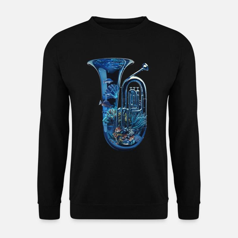 Fisch Tuba - Unisex Pullover - Schwarz