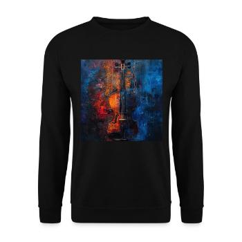 Violine - Unisex Pullover - Schwarz - Vorne - Alina (178cm) & Michal (187cm)