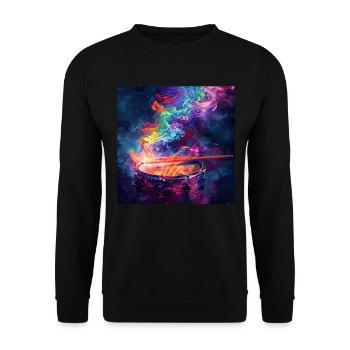 Schlagzeug - Unisex Pullover - Schwarz - Vorne - Alina (178cm) & Michal (187cm)