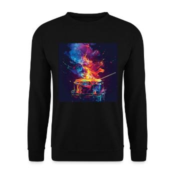 Percussion - Sweat-shirt Unisexe - noir - Devant - Alina (178cm) & Michal (187cm)