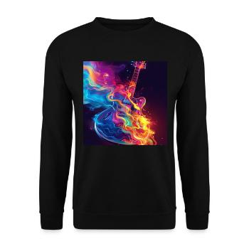 Guitare - Sweat-shirt Unisexe - noir - Devant - Alina (178cm) & Michal (187cm)