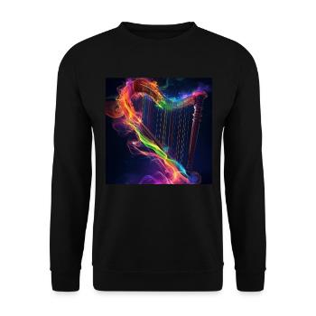Harp - Unisex Sweatshirt - black - Front - Alina (178cm) & Michal (187cm)