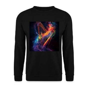 Harp - Unisex Sweatshirt - black - Front - Alina (178cm) & Michal (187cm)