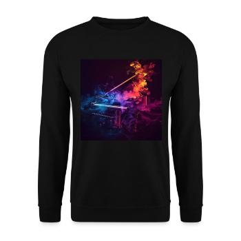 Piano - Sweat-shirt Unisexe - noir - Devant - Alina (178cm) & Michal (187cm)
