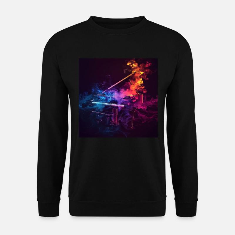 Klavier - Unisex Pullover - Schwarz