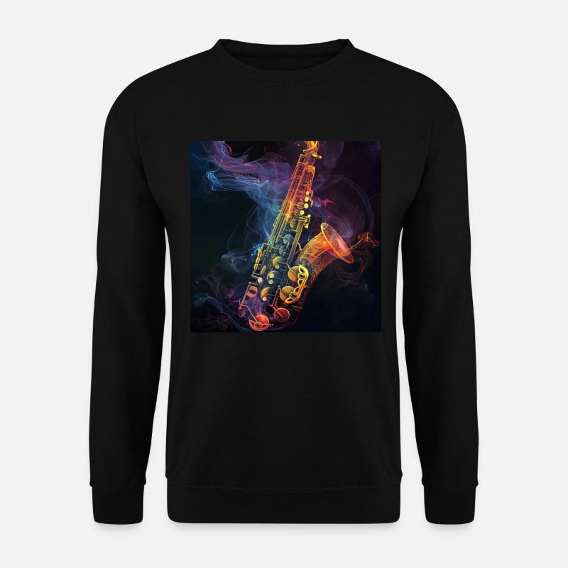 Saxophon - Unisex Pullover - Schwarz