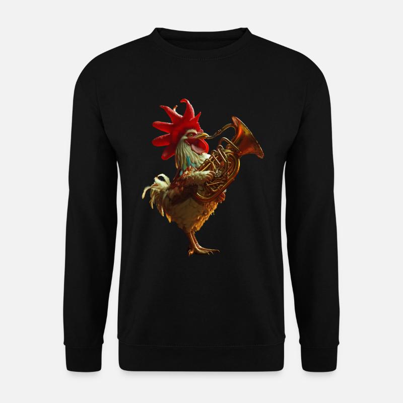 Hahn Tuba - Unisex Pullover - Schwarz