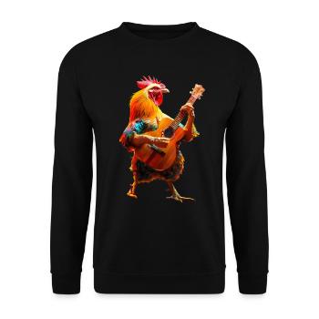Hahn Ukulele - Unisex Pullover - Schwarz - Vorne - Alina (178cm) & Michal (187cm)