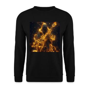 Gitarre - Unisex Pullover - Schwarz - Vorne - Alina (178cm) & Michal (187cm)