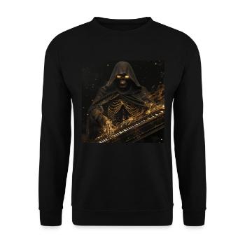 Klavier - Unisex Pullover - Schwarz - Vorne - Alina (178cm) & Michal (187cm)