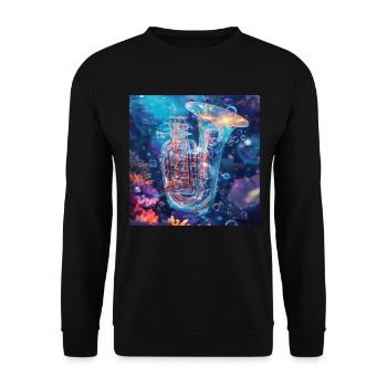 Tuba - Unisex Pullover - Schwarz - Vorne - Alina (178cm) & Michal (187cm)