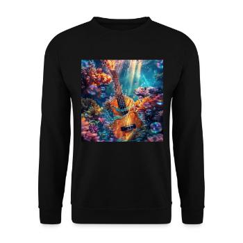 Ukulele - Unisex Pullover - Schwarz - Vorne - Alina (178cm) & Michal (187cm)