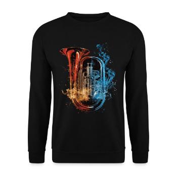 Tuba - Unisex Pullover - Schwarz - Vorne - Alina (178cm) & Michal (187cm)